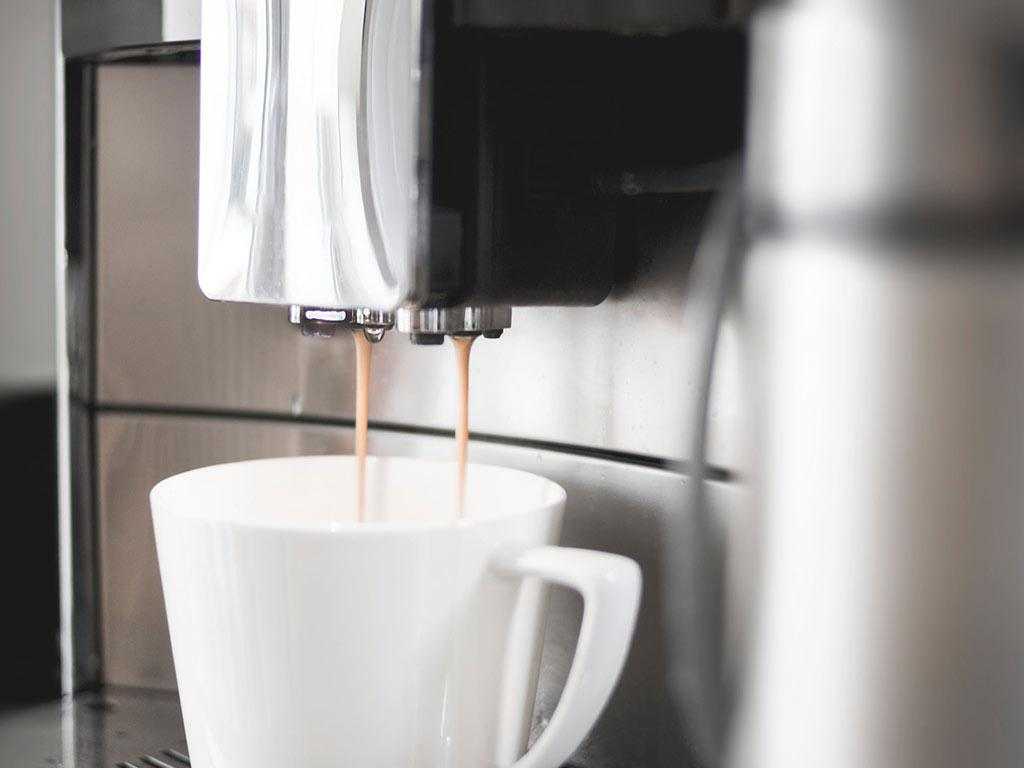 coffee machine dispensing espresso