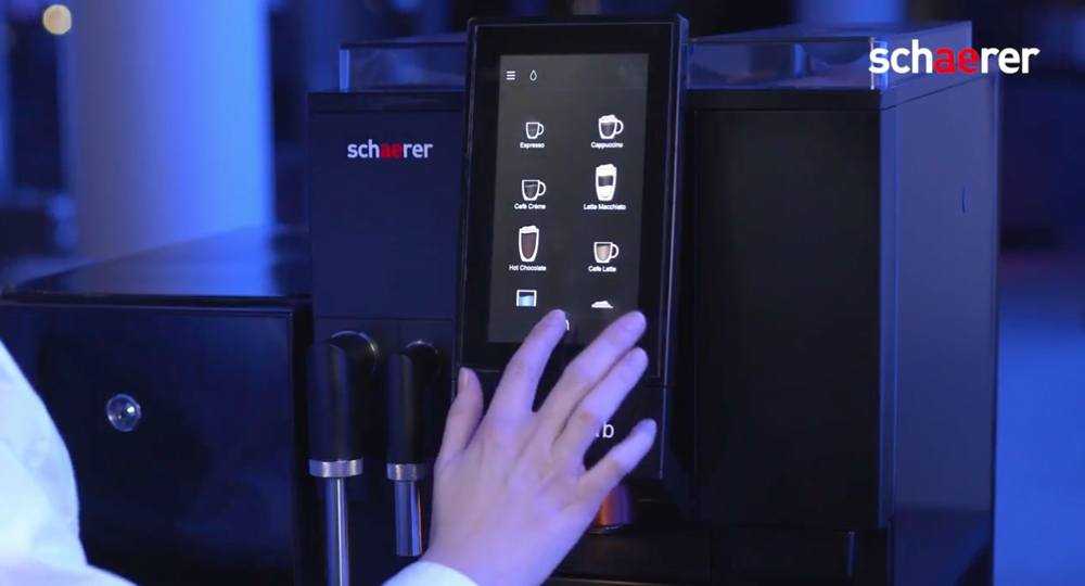 schearer coffee machine touchscreen