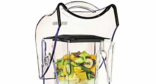 blendtec with fruit inside