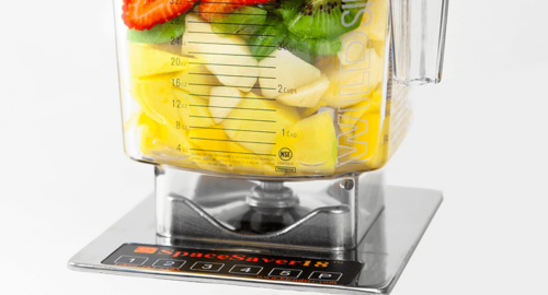 blendtec with fruit inside