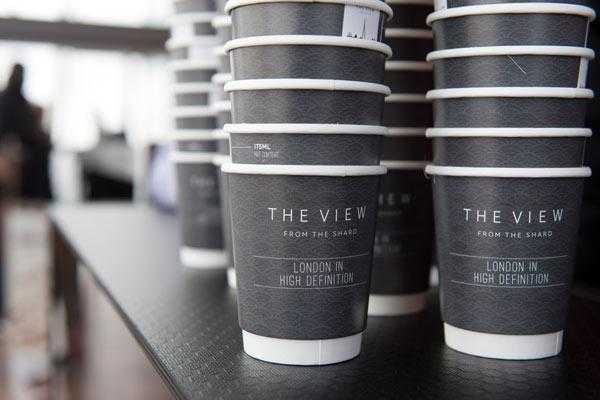 Branded coffee cup example