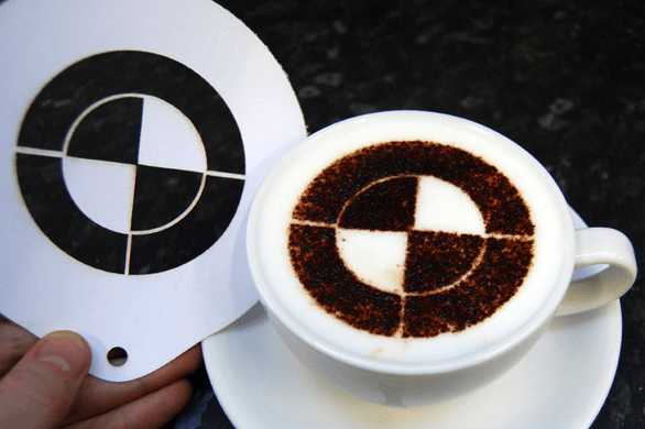 Branded coffee stencils