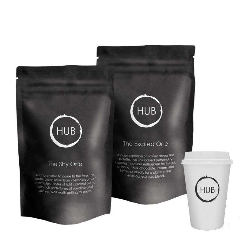 hub coffee range branded