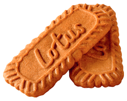 two lotus biscuits