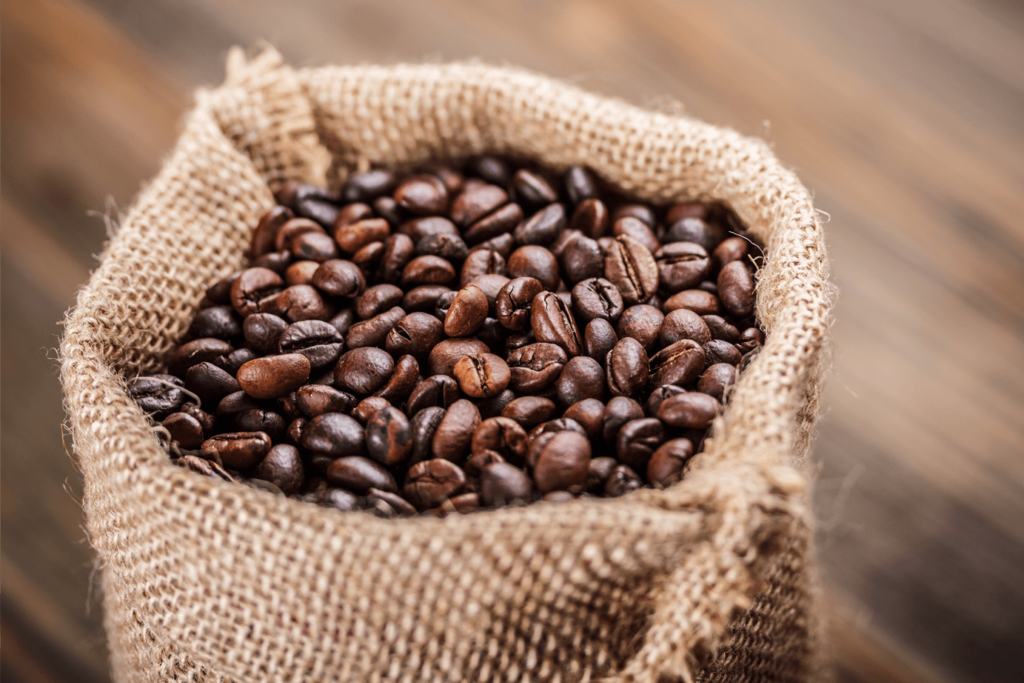 Sack of coffee beans