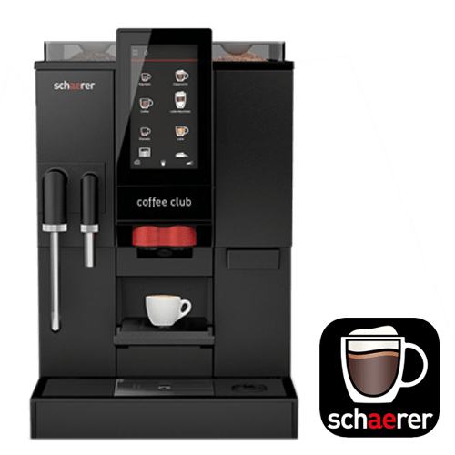 Schaerer Club bean to cup coffee machine compatible with smartphone app
