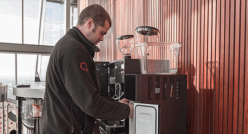 Liquidline Engineer Fixing Commercial Coffee Machine