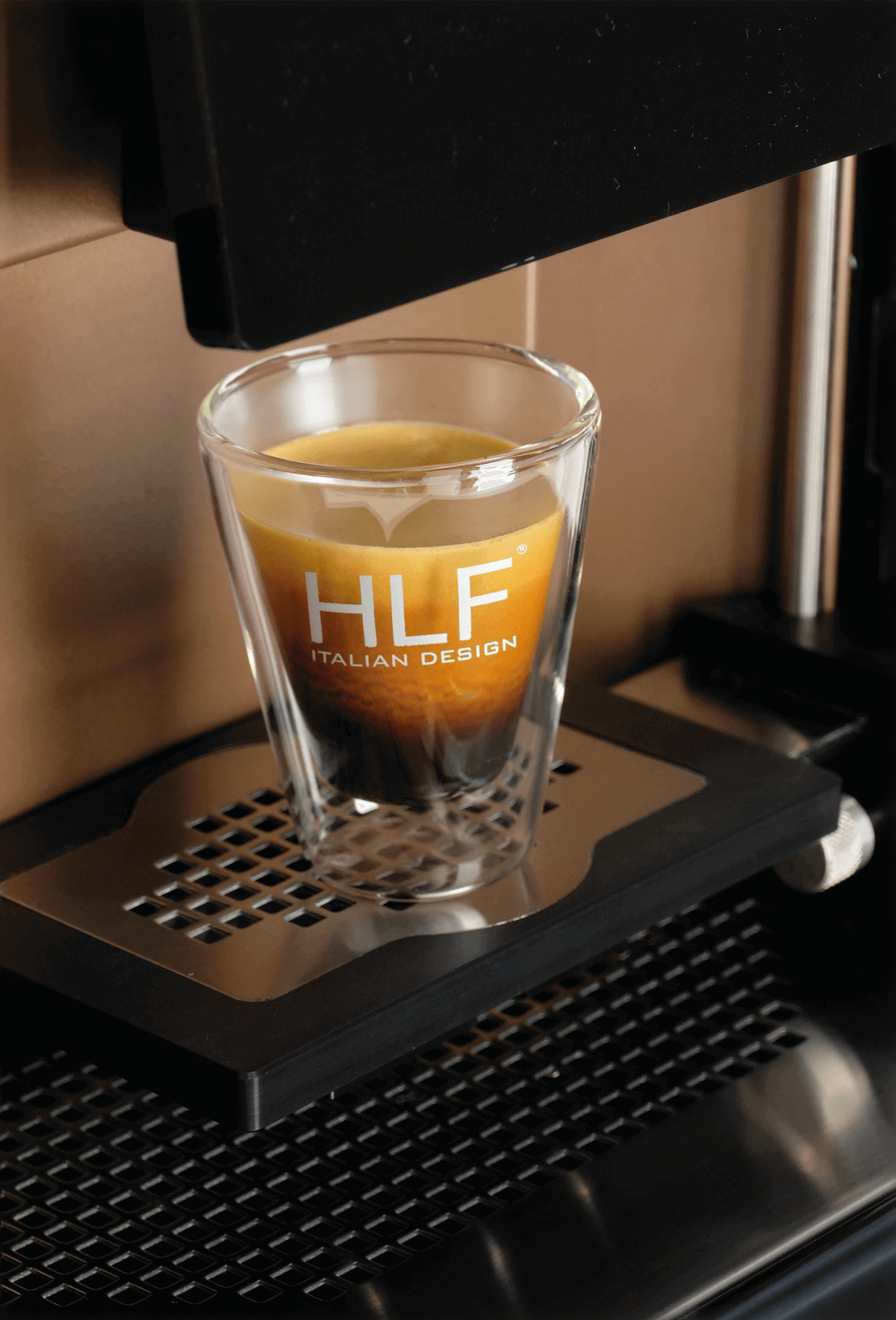 Coffee being poured by an HLF coffee machine