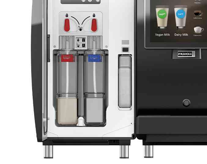 Franke SB1200 bean to cup coffee machine with fresh milk containers