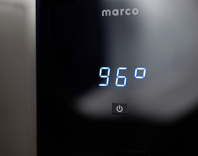 marco boiler displaying the temperature